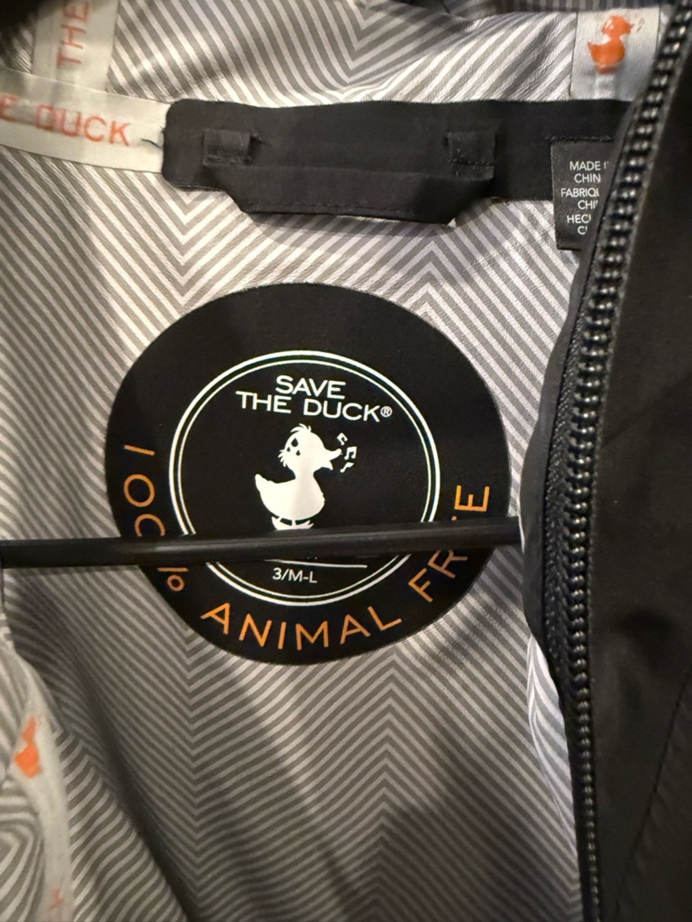 Save the duck Black Hooded Shell rain Jacket - Picture 7 of 10